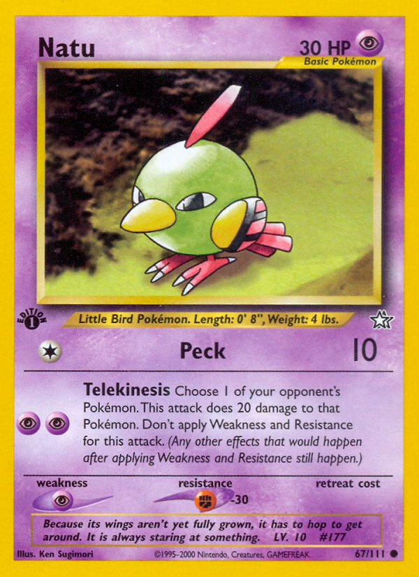 Natu – Neo Genesis 67/111 Pokémon card