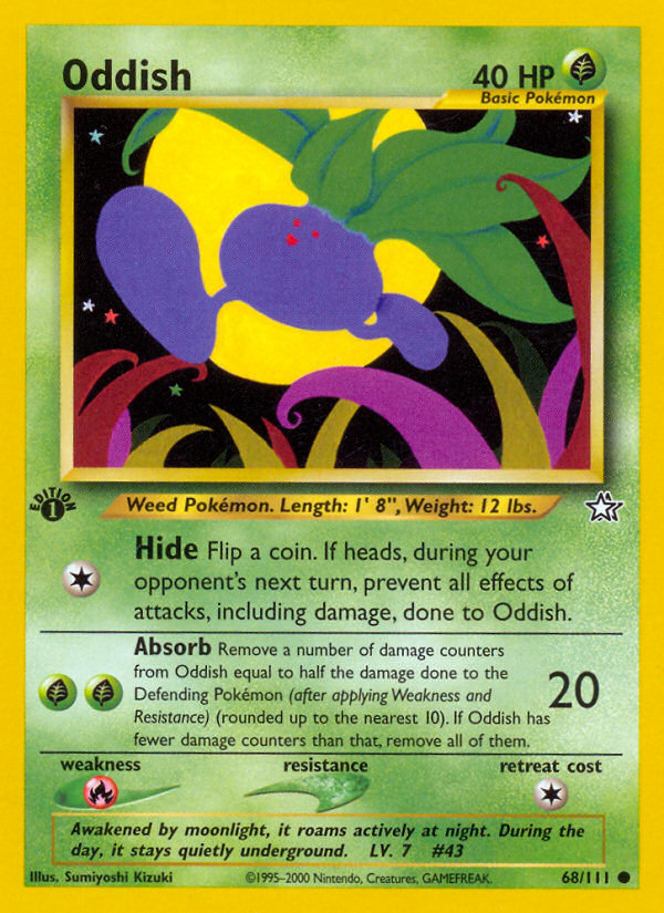 Oddish – Neo Genesis 68/111 Pokémon card