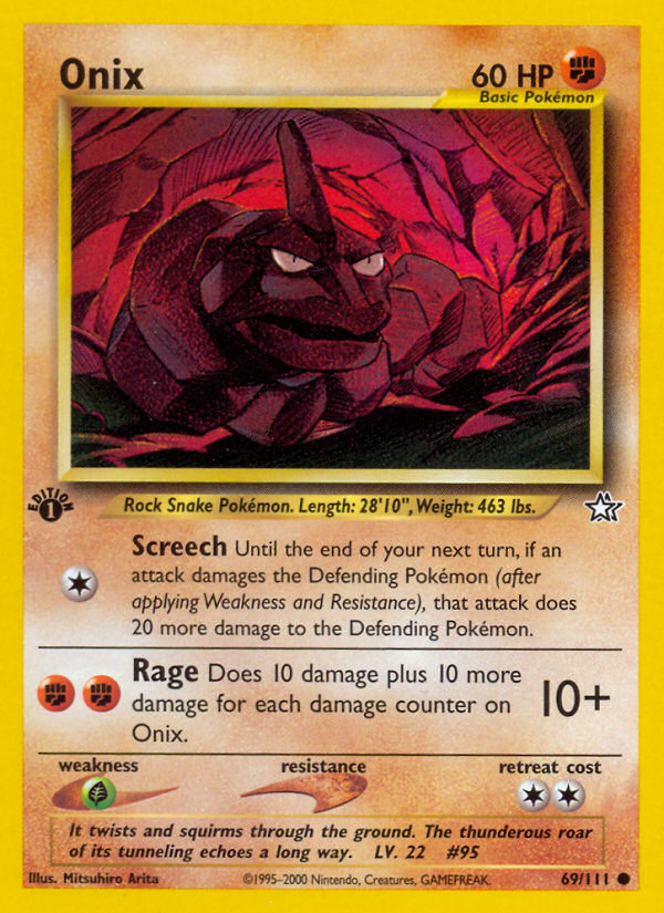 Onix – Neo Genesis 69/111 Pokémon card
