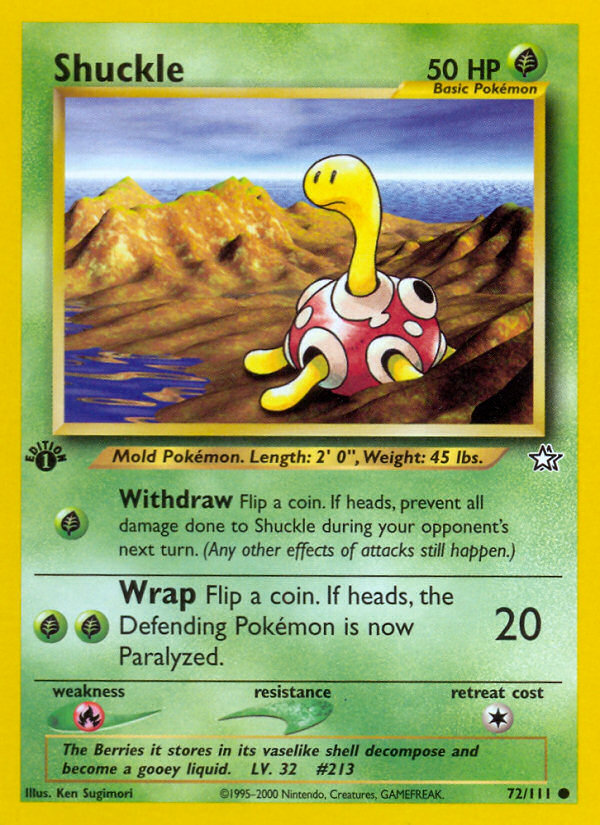 Shuckle – Neo Genesis 72/111 Pokémon card