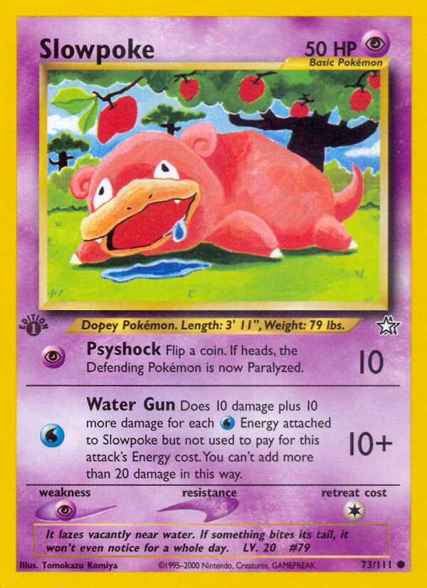 Slowpoke – Neo Genesis 73/111 Pokémon card