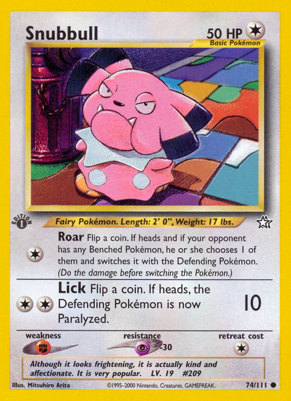 Snubbull – Neo Genesis 74/111 Pokémon card