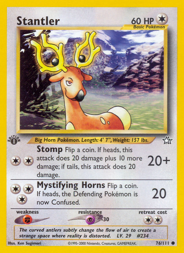 Stantler – Neo Genesis 76/111 Pokémon card