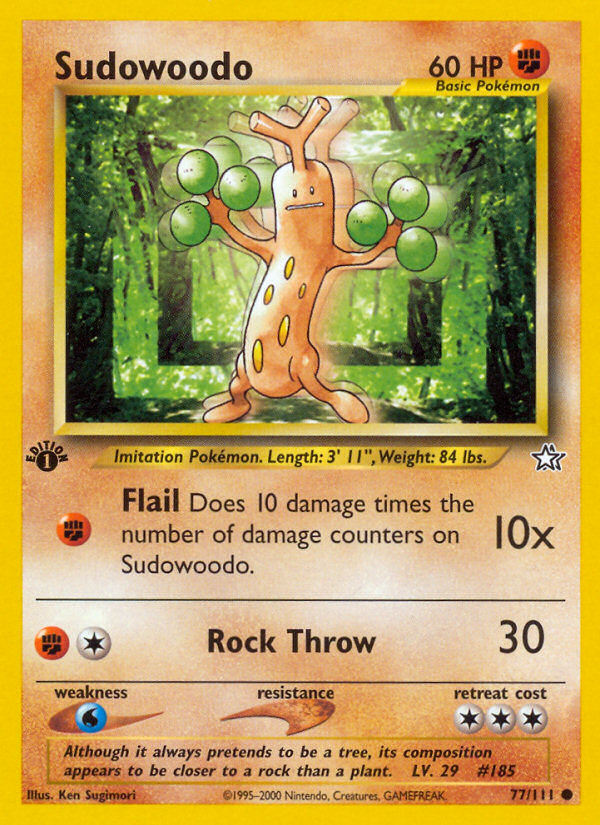 Sudowoodo – Neo Genesis 77/111 Pokémon card