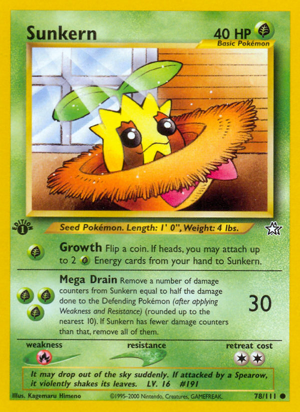 Sunkern – Neo Genesis 78/111 Pokémon card
