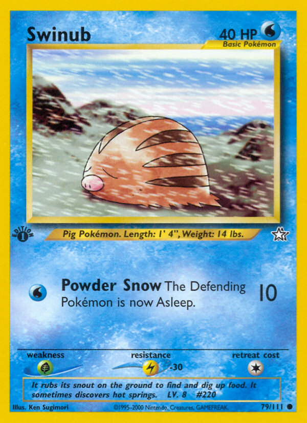 Swinub – Neo Genesis 79/111 Pokémon card