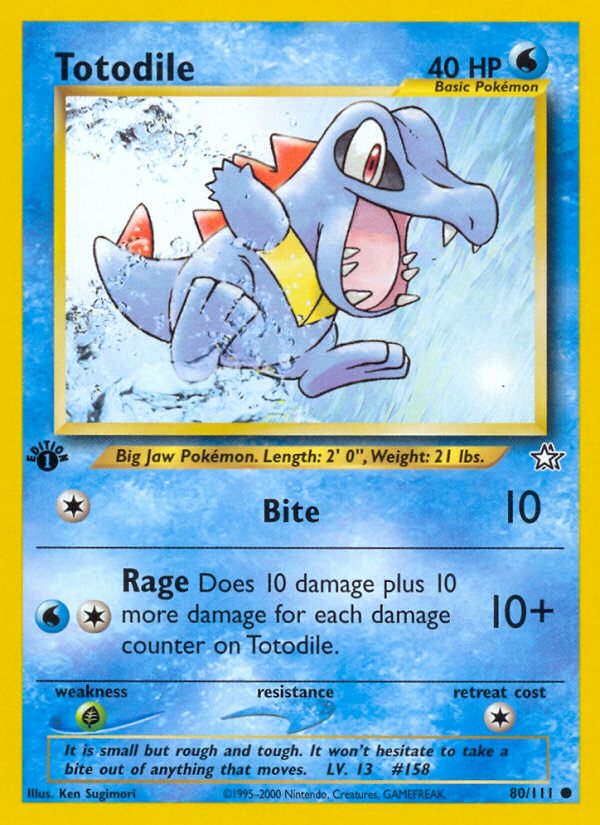 Totodile – Neo Genesis 80/111 Pokémon card