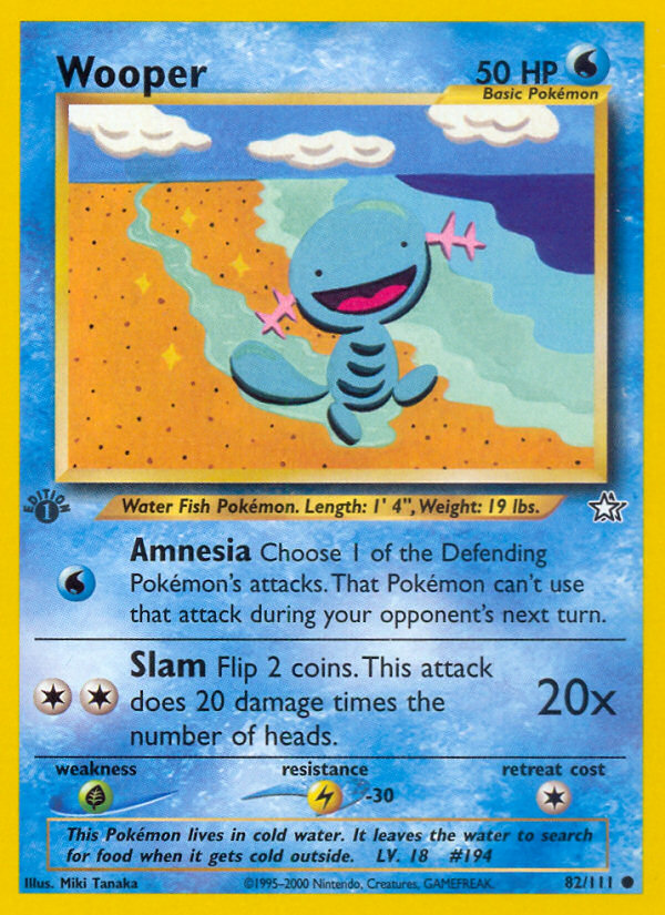 Wooper – Neo Genesis 82/111 Pokémon card
