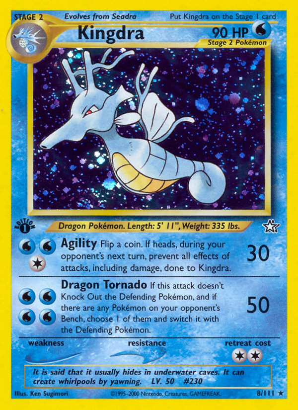 Kingdra – Neo Genesis 8/111 Pokémon card
