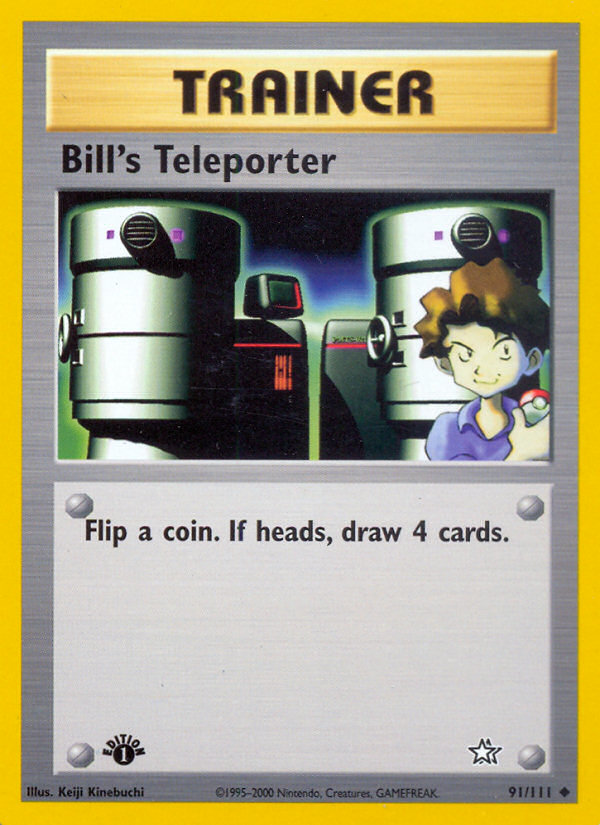 Bill's Teleporter – Neo Genesis 91/111 Pokémon card