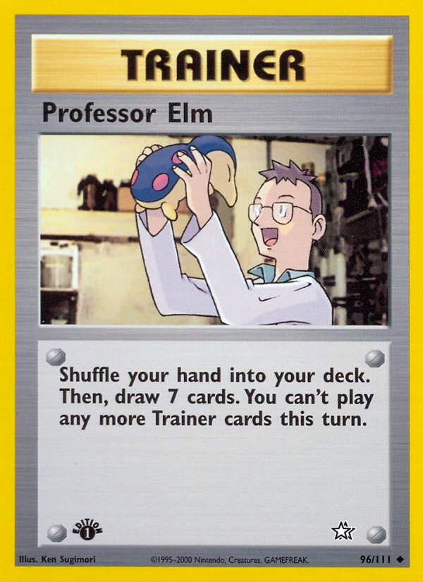 Professor Elm – Neo Genesis 96/111 Pokémon card