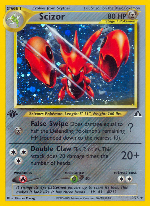 Scizor – Neo Discovery 10/75 Pokémon card