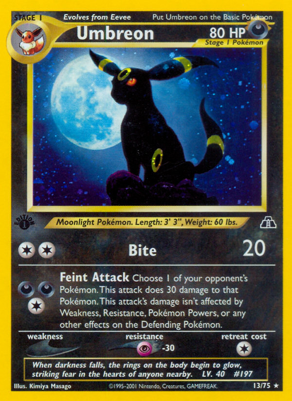 Umbreon – Neo Discovery 13/75 Pokémon card