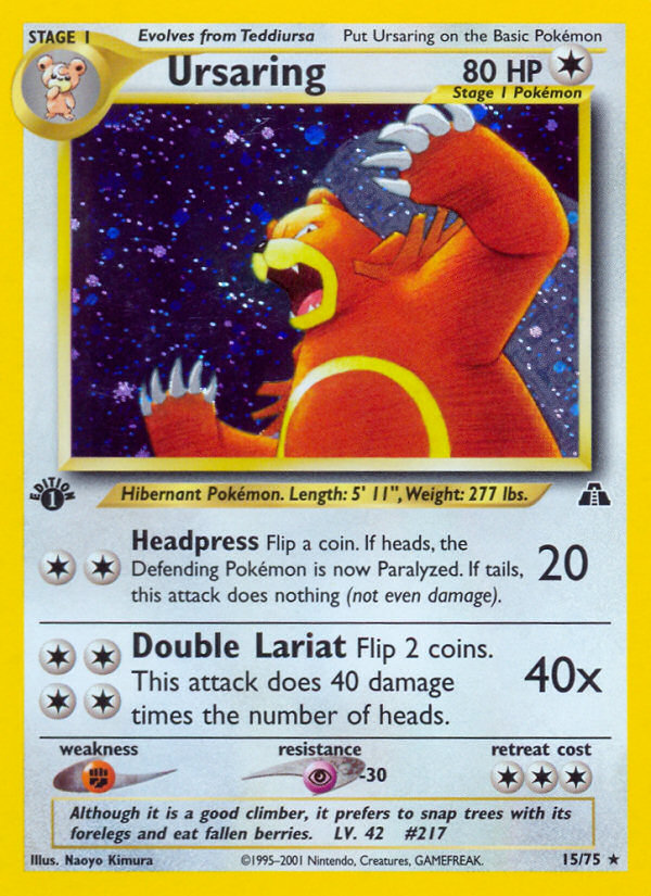 Ursaring – Neo Discovery 15/75 Pokémon card