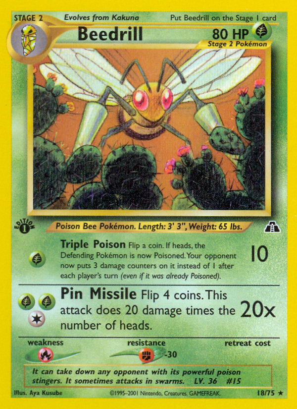 Beedrill – Neo Discovery 18/75 Pokémon card