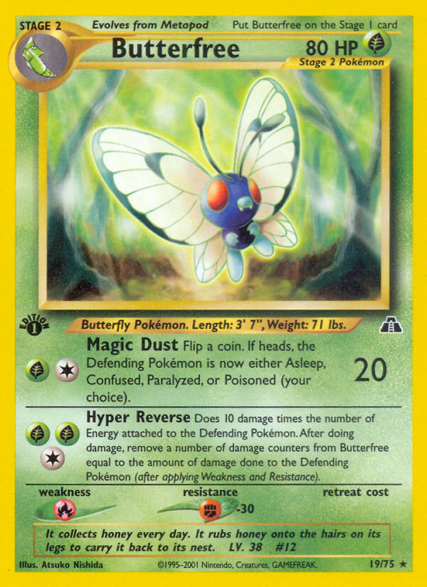 Butterfree – Neo Discovery 19/75 Pokémon card