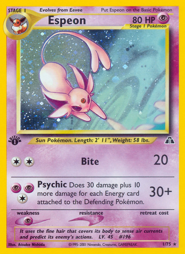 Espeon – Neo Discovery 1/75 Pokémon card