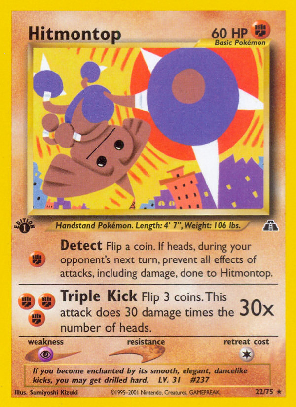Hitmontop – Neo Discovery 22/75 Pokémon card