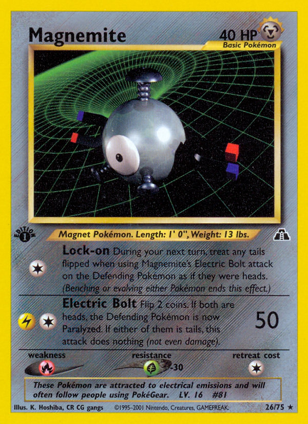 Magnemite – Neo Discovery 26/75 Pokémon card