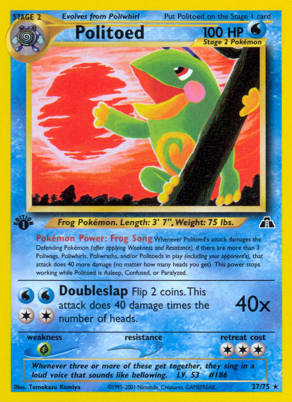 Politoed – Neo Discovery 27/75 Pokémon card