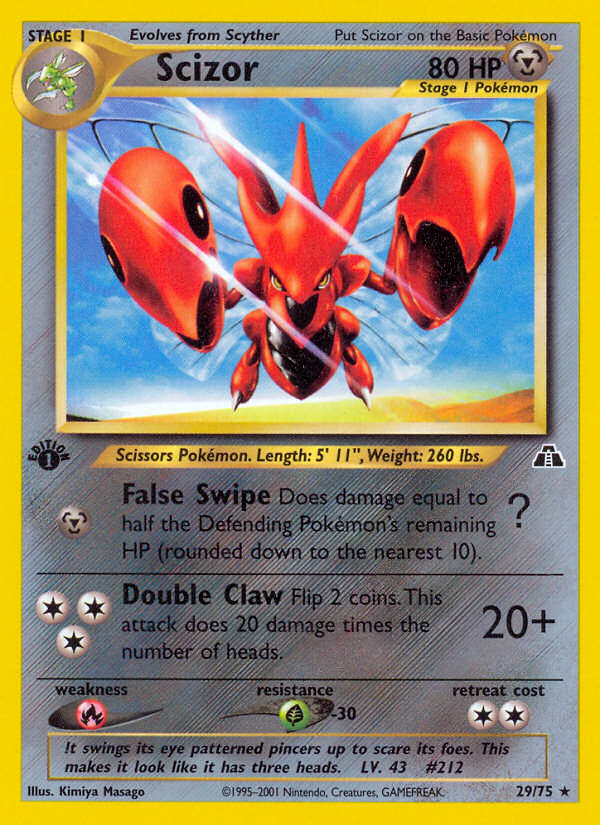 Scizor – Neo Discovery 29/75 Pokémon card