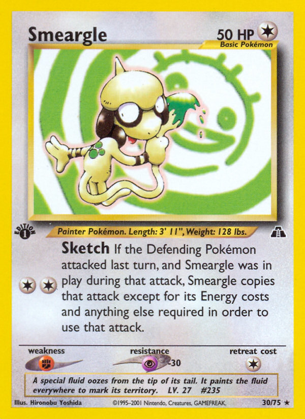 Smeargle – Neo Discovery 30/75 Pokémon card