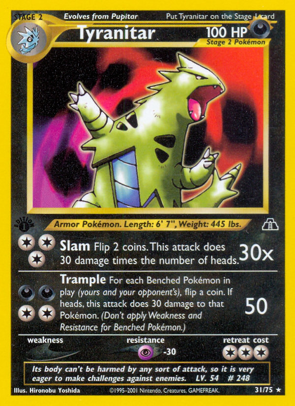 Tyranitar – Neo Discovery 31/75 Pokémon card