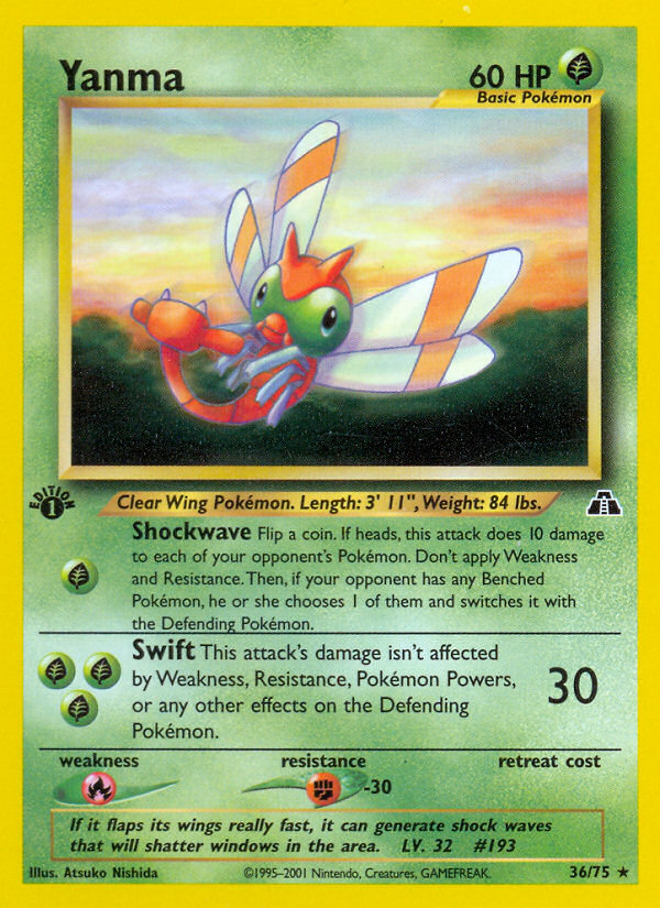 Yanma – Neo Discovery 36/75 Pokémon card