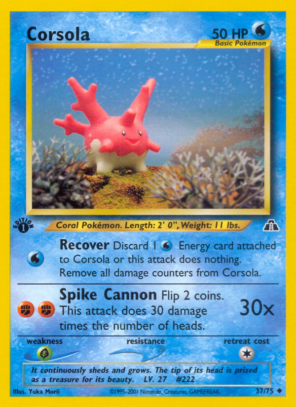 Corsola – Neo Discovery 37/75 Pokémon card