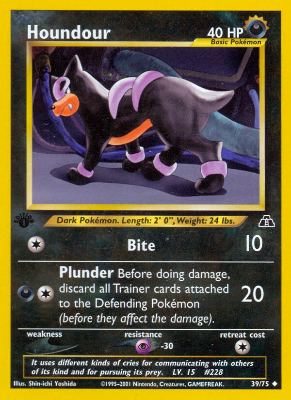 Houndour – Neo Discovery 39/75 Pokémon card
