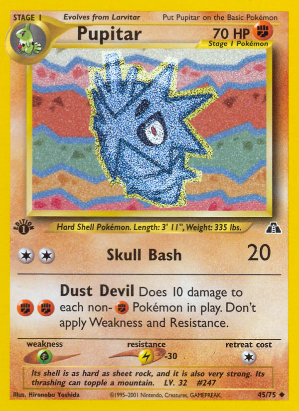 Pupitar – Neo Discovery 45/75 Pokémon card