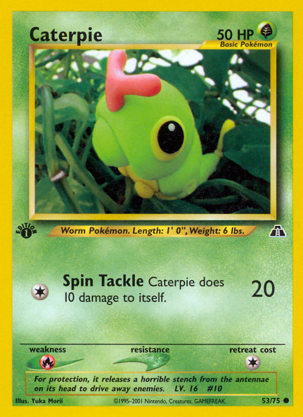 Caterpie – Neo Discovery 53/75 Pokémon card