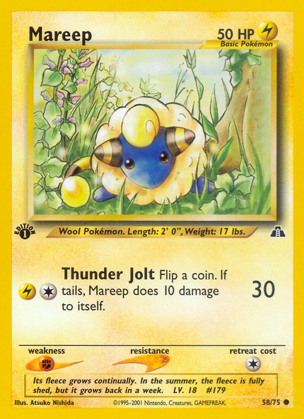 Mareep – Neo Discovery 58/75 Pokémon card