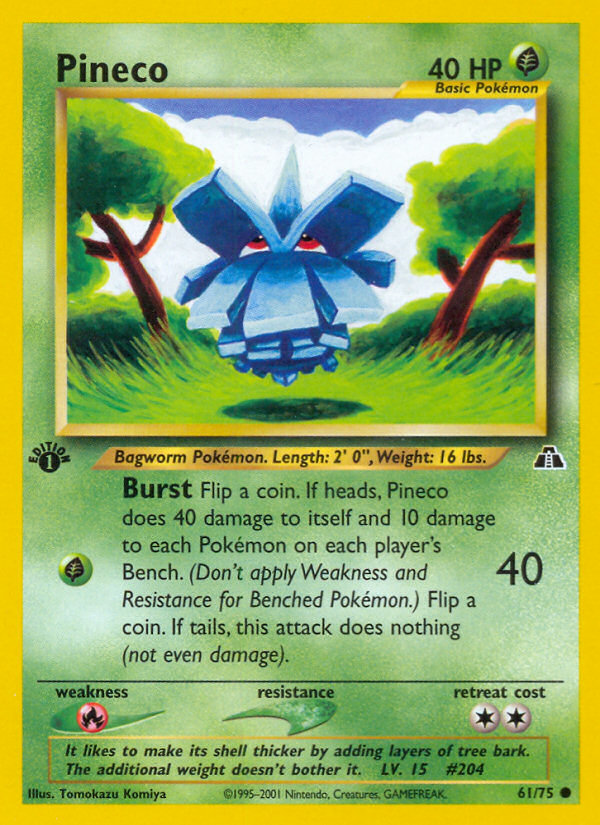 Pineco – Neo Discovery 61/75 Pokémon card