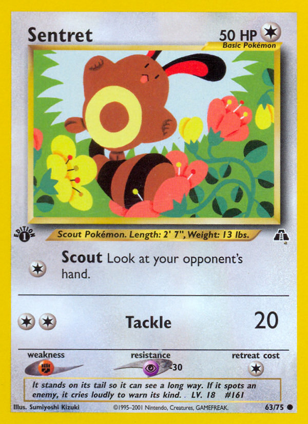 Sentret – Neo Discovery 63/75 Pokémon card