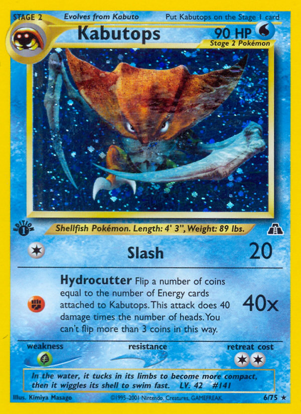 Kabutops – Neo Discovery 6/75 Pokémon card