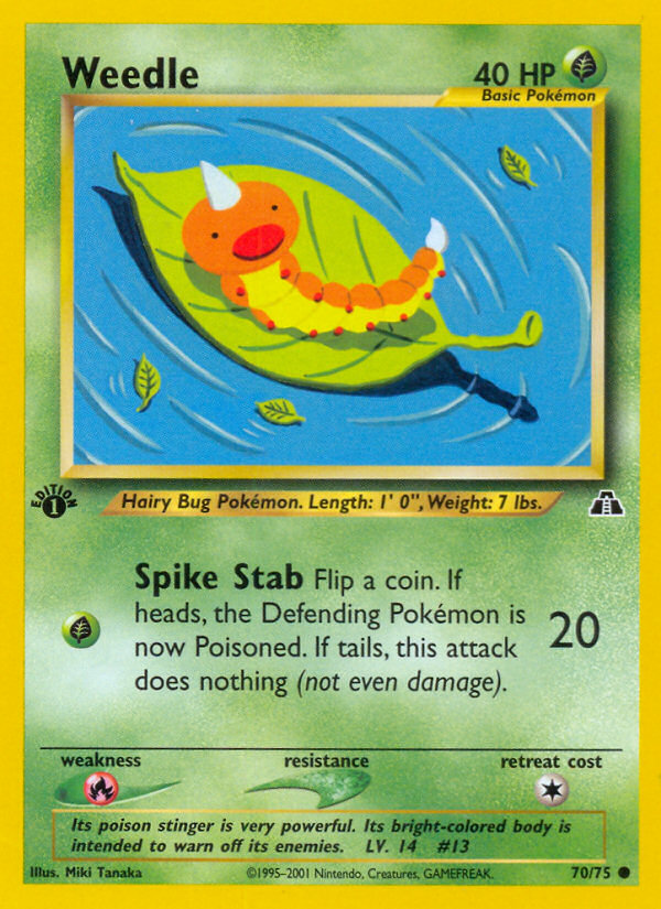 Weedle – Neo Discovery 70/75 Pokémon card