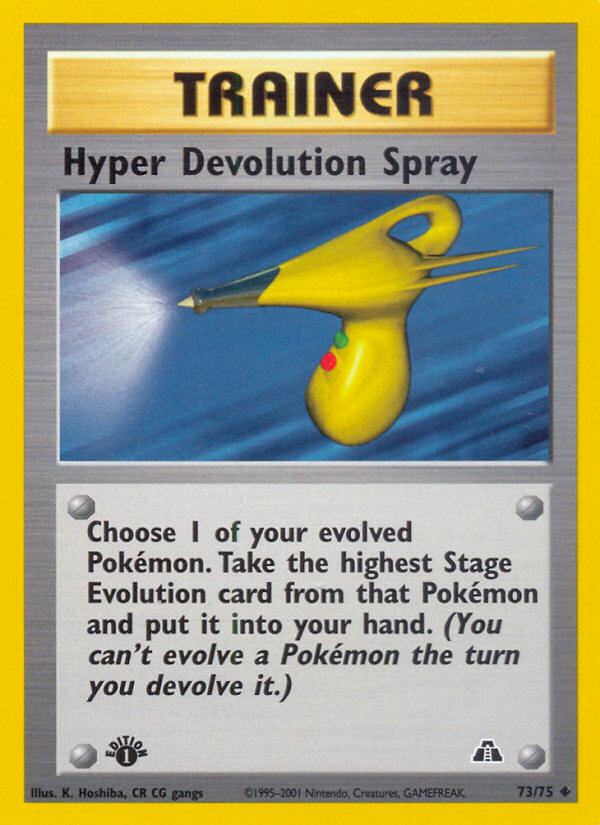 Hyper Devolution Spray – Neo Discovery 73/75 Pokémon card