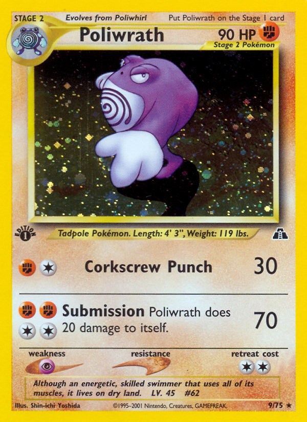 Poliwrath – Neo Discovery 9/75 Pokémon card