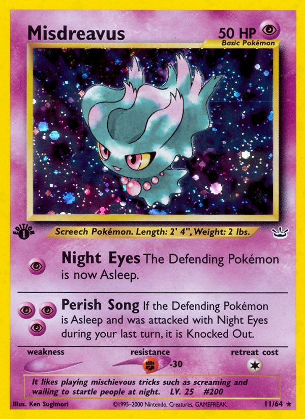 Misdreavus – Neo Revelation 11/64 Pokémon card