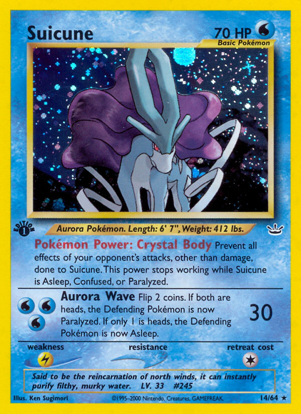 Suicune – Neo Revelation 14/64 Pokémon card