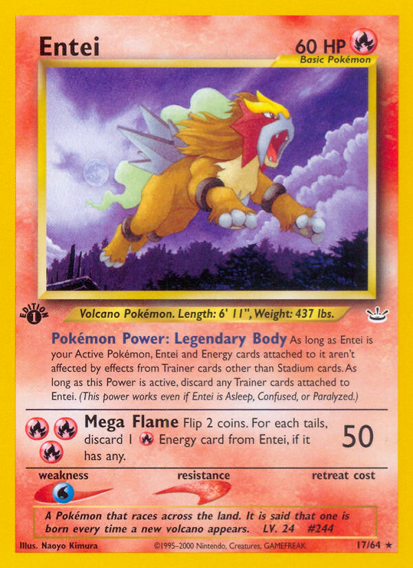 Entei – Neo Revelation 17/64 Pokémon card