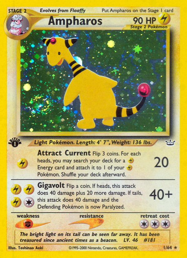 Ampharos – Neo Revelation 1/64 Pokémon card