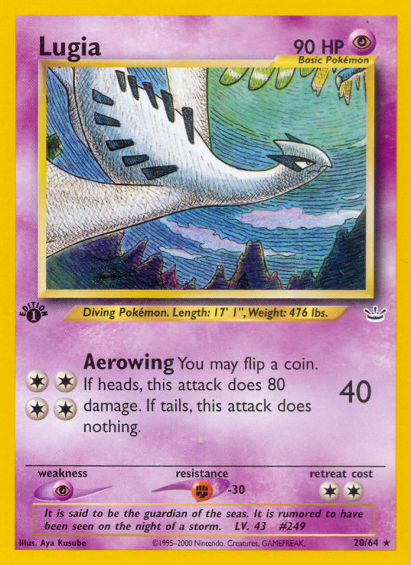 Lugia – Neo Revelation 20/64 Pokémon card