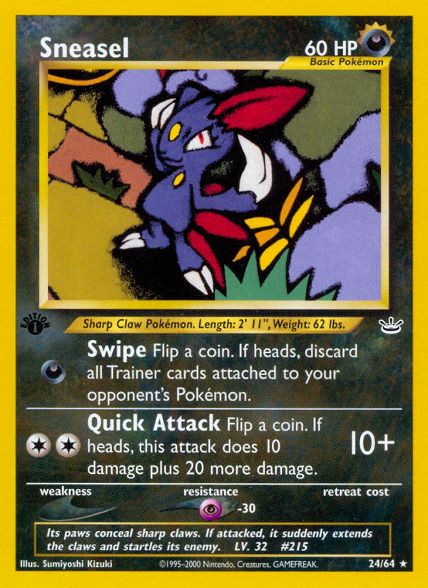 Sneasel – Neo Revelation 24/64 Pokémon card