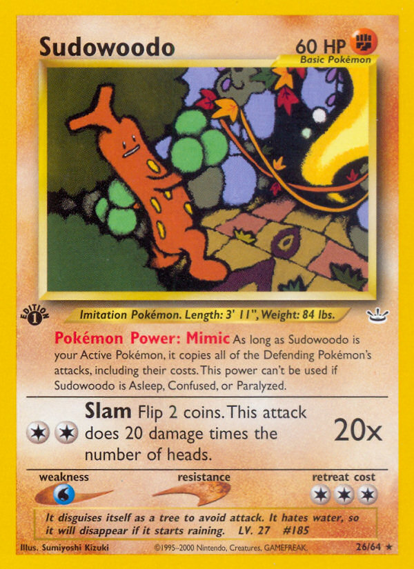 Sudowoodo – Neo Revelation 26/64 Pokémon card