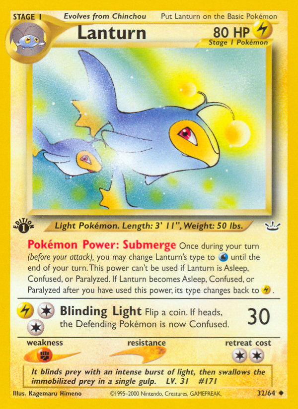 Lanturn – Neo Revelation 32/64 Pokémon card