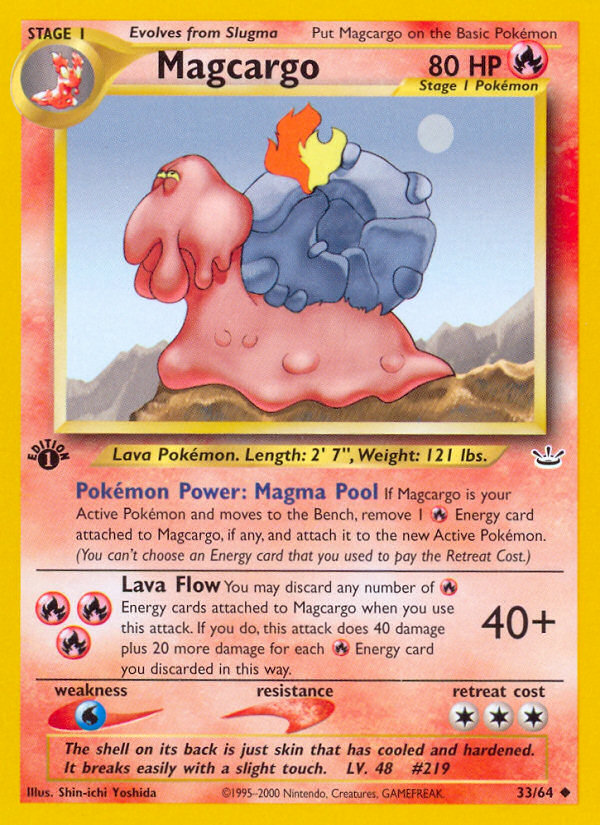 Magcargo – Neo Revelation 33/64 Pokémon card
