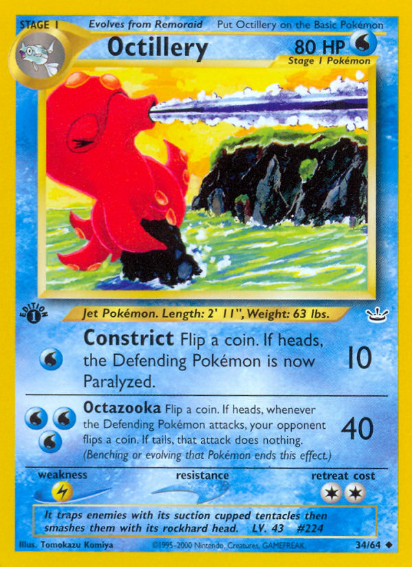 Octillery – Neo Revelation 34/64 Pokémon card