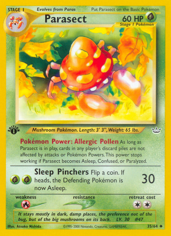 Parasect – Neo Revelation 35/64 Pokémon card